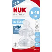Nuk First Choice Flow Control Teat 6-18 Months 2 pack