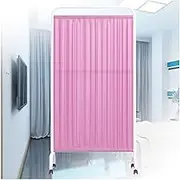 1-5 Panel Medical Privacy Screen,Folding Privacy Screen with Wheels,6ft High Protective Screens Divider,Ward/Beauty Salon/Health Hall Standing Door Partition(Blue,5-Panel)