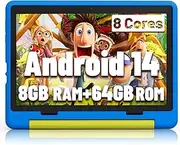 Jeazans Kids Tablet | Upgraded 10 Inch Android Tablet for Kids with Protective Case, Octa-Core, 64GB, 1TB Expandable TF Card, Dual Camera, Parental Control, Great Gift