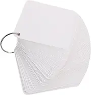 Generic 1 Set Blank Flashcards with Binder Rings Multipurpose Cards for DIY Projects Note Taking Learning Words and More Pre Hole Punched for Easy Use for School Office and Home