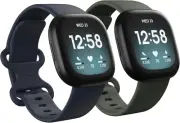2-Pack Waterproof Fitbit Bands – Classic Soft Sports Strap for Versa 3/4 & Sense