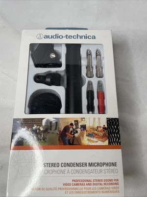 Audio-Technica Consumer ATR6250 Stereo Condenser Video/Recording Microphone NEW