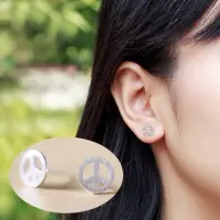 在飛比找momo購物網優惠-【梨花HaNA】韓國LOVE & PEACE耳環