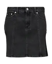 Decal denim skirt 24,25,26,32 Black