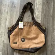 Chala NWT Women's Vegan Handbags Brown Faux Leather Tote Shoulder Bag
