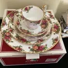 Royal Albert Old Country Rose 5 Piece Dejeuner set. Made In England.