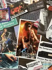 magazine clippings Lot ROCK PUNK MUSICIAN GUITAR MICROPHONE junk Journal Lot