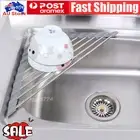 Triangle Dish Drying Rack For Sink Corner Roll Up Caddy Sponge Holder Foldable↯