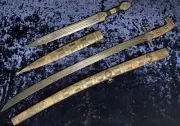 Khevsur Saber and Dagger Matching set Dagger and Sword with Belts