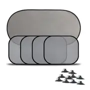 5Pcs Car Side Rear Window Screen Mesh Sun Shade Cover Windshield Sunshade Visor