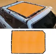 Sunshade for Ford Bronco Accessories，Mesh Sunshade for Ford Bronco Accessories 2021 2022 2023 2024 4 Door Soft/Hard Top,Block Most UV and Reduce Noise, Orange
