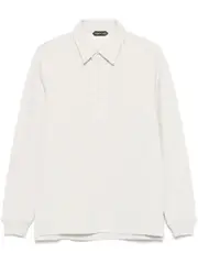 [Tom Ford] Tom Ford-T-Shirt Polo Stile Rugby A Maniche Lunghe-Uomo 48