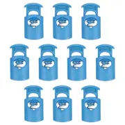 10pcs Plastic Cord Lock, Single Hole Spring Toggle Stopper Cord Fastener, Blue