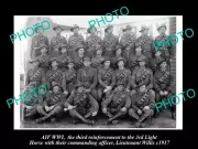 OLD POSTCARD SIZE PHOTO OF WWI AUST ANZAC 3rd LIGHT HORSE R/I GROUP c1917