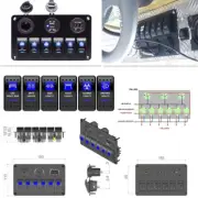 Car Rocker Button Panel Marine Panel USB Charger Voltmeter Cigarette Lighter (for: Mitsubishi)