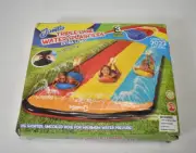 Jambo 20' Extra Long Triple Lane Slip Splash & Slide Water Slide w 3 Body Boards