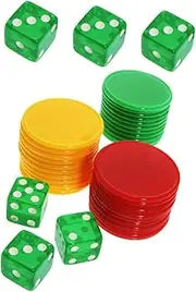 ORFOFE 1 Set Dice Set Dice Game Chip Party Accessory Game Accessory Party Plastic Acrylic