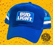 New Budweiser Bud Light Men's Trucker Snapback Hat Cap
