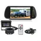 7" Rear View Mirror Monitor 4 PIN CCD 18 IR Reversing Camera 10+5m For Caravan