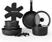 13 Piece Pots and Pans Set - Safe Nonstick Cookware Set Detachable Handle, Ki...