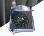 Aluminum Radiator+FAN FOR Austin Healey Sprite Bugeye/ MG Midget (for: MG)