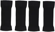 FONDOTIN 2Pairs Skin Color Slimming Compression Arm Sleeves Elastic Arm Shaper for Fitness Muscle Support Toning Shaping for Workouts and Daily Wear Black