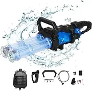 Automatic Electric Gatling Water Gun for Kids and Adults, 2250cc Large Tank, Dual-Barrel, Up to 10m, LED Water-Sensor, High-Speed Squirt Gun Water Blaster for Ages 8+, Outdoor Pool Summer Toys Blue
