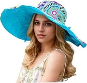[Wedhapy] Beach Hats for Women, Foldable & Reversible Wide Brim Sun Hat, Floppy & Sun Protection Summer Supplies for Outdoor