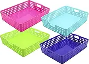4X Box Sweden Mode Neon Basket 35cm Cleaning Storage Organiser Container Assort.