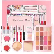 All In One Makeup Kit Makeup Full Kit Makeup Gift Set For Women & Teens Makeup Essential Bundle Include 20 Colors Eyeshadow Palette Mascara Eyebrow Pencil Eyeliner 5 Lipstick Foundation Powere Set