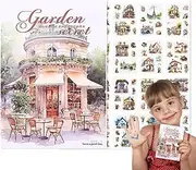 Garden Stickers for Scrapbooking, Garden Journal Stickers - 20 Sheet Garden Flowers Stickers | Journaling Supplies Flowers Aesthetic Sticker Book for Glass, Phone Case, Luggage