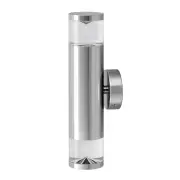 Pillar Light Up/Down 12V MR16 Titanium IP65 Round Back Plate Anti-Glare