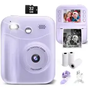 MINIBEAR Kids Camera Instant Print Instant Print Camera for Kids Digital Came...