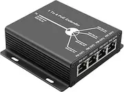 domoi 4 Port IEEE802.3Af PoE Extender for IP Camera Extend 120M Transmission Distance with 10/100Mbps LAN Ports 4 POE Extender