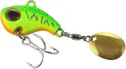 tieedhfu Fake Lure Artificial Bait Sinking Long-Lasting Exquisite ABS Firmness for Beginners Double Circle Vibration, Light Green