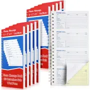 10 Pcs Phone Message Book 2 Part Carbonless Message Pads 5-1/2" x 11" Spiral ...