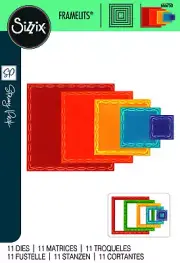 Sizzix Framelits Die Set 11pk Fanciful, Yvette Interlaced Squares by Stacey Park