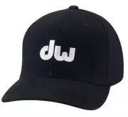 DW Logo FlexFit Baseball Hat, Black Sm/Md
