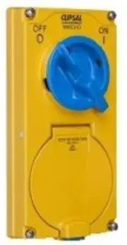 Clipsal SWITCHED SOCKET OUTLET 250V 1-Gang, 3-Flat Pin,Less Enclosure-10A Or 15A