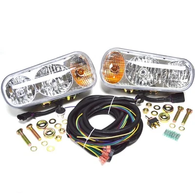 Universal Halogen Snow Plow Lights Kit Fits Boss Western Meyer Blizzard Curtis