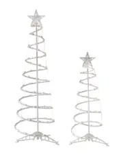 Northlight Set of 2 Lighted Clear Outdoor Spiral Christmas Display
