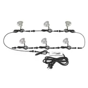 LED Deck Light Kit Set 6Lt in Satin Chrome