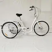Tricycle for Adults, Three Wheel Cruiser Bike 6 Speed Adult Tricycle with Shopping Basket for Seniors Women Men