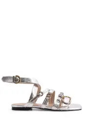 [Pinko] Pinko-Laminated Leather Sandals-Donna 40