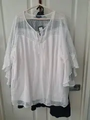 Autograph Romantic Tunic sz 26 Autograph off white