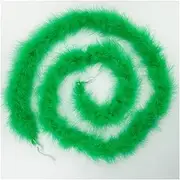 YUMAO 2Meters Colored Fluffy Turkey Marabou Feather Boa 18-20g Shawl Wedding Skirt with Fringe Trim Feathers Plumes Decoration Decor 0217 (Color : Grass Green)