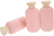 Cabilock 3Pcs Pink Refillable Travel Shampoo and Conditioner Bottles Leakproof Shower Liquid Containers for Pe Lotion Dispensers for Bath
