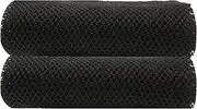 2 Pcs Black African Net Sponge (80x30cm) - Authentic Extra-Large Exfoliating Bath Cloth, Deep Cleansing Body Exfoliator for Back, Legs and Scalp Premium African Bath Sponge for Smooth Skin