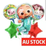 Cocomelon 5pcs set theme party balloons AU STOCK