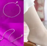 1 PC Solid Silver Chain Anklet Foot Ankle Girls Women Jewelry #114